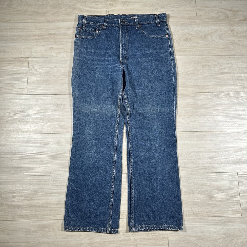 Vintage Levi's 517 Jeans Mens 36x30 Blue Denim Regular Bootcut Medium Wash 90s